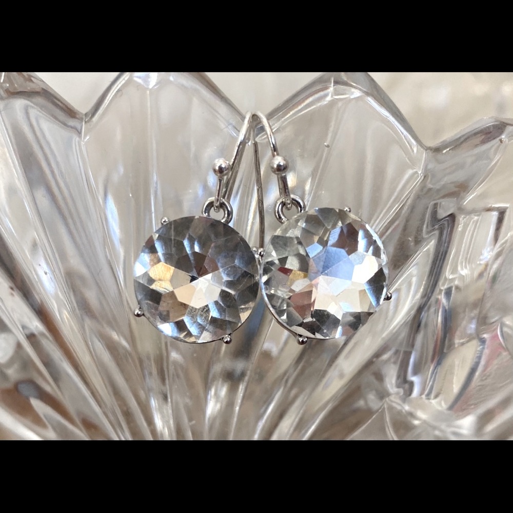 Handcrafted simulated diamond earrings